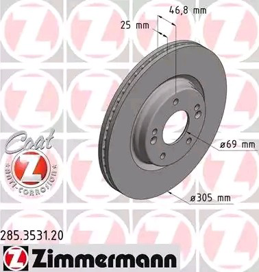 Comprar 285353120 Zimmermann Freno de disco delantero