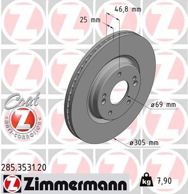Frenos delanteros Zimmermann 285353120 precio, desde 52,11 EUR