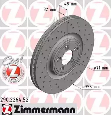 Disco de freno 290226452 Zimmermann