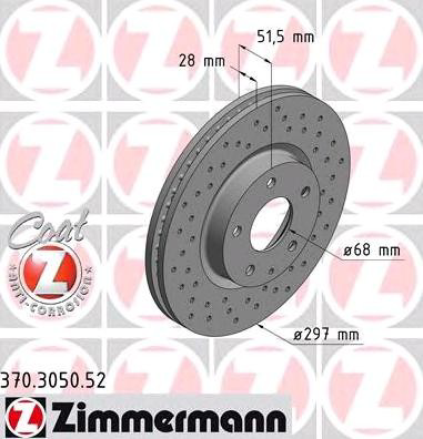 Frenos delanteros Zimmermann 370305052 precio, desde 44,12 EUR