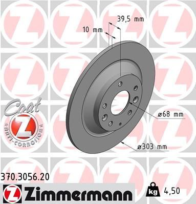370305620 Zimmermann Freno de disco trasero