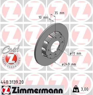 440313920 Zimmermann Freno de disco trasero
