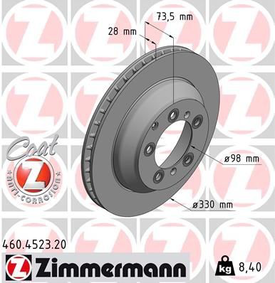 Disco de freno trasero Porsche Cayenne SUV (9YA) (2017 - 2026) precio, desde 110,28 EUR