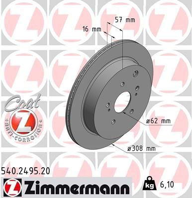 540249520 Zimmermann Freno de disco trasero