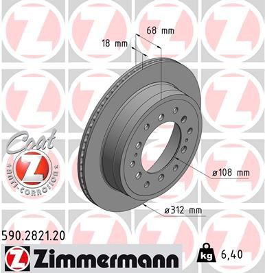 590282120 Zimmermann Freno de disco trasero