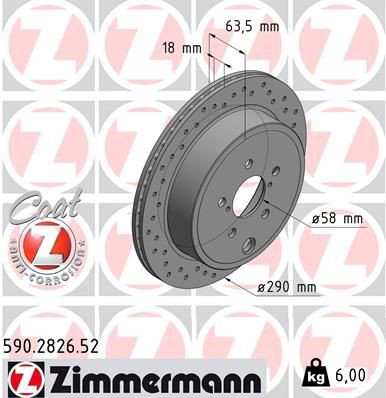 590282652 Zimmermann Freno de disco trasero