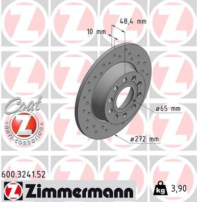 Disco de freno trasero Zimmermann 600324152 precio, desde 27,18 EUR
