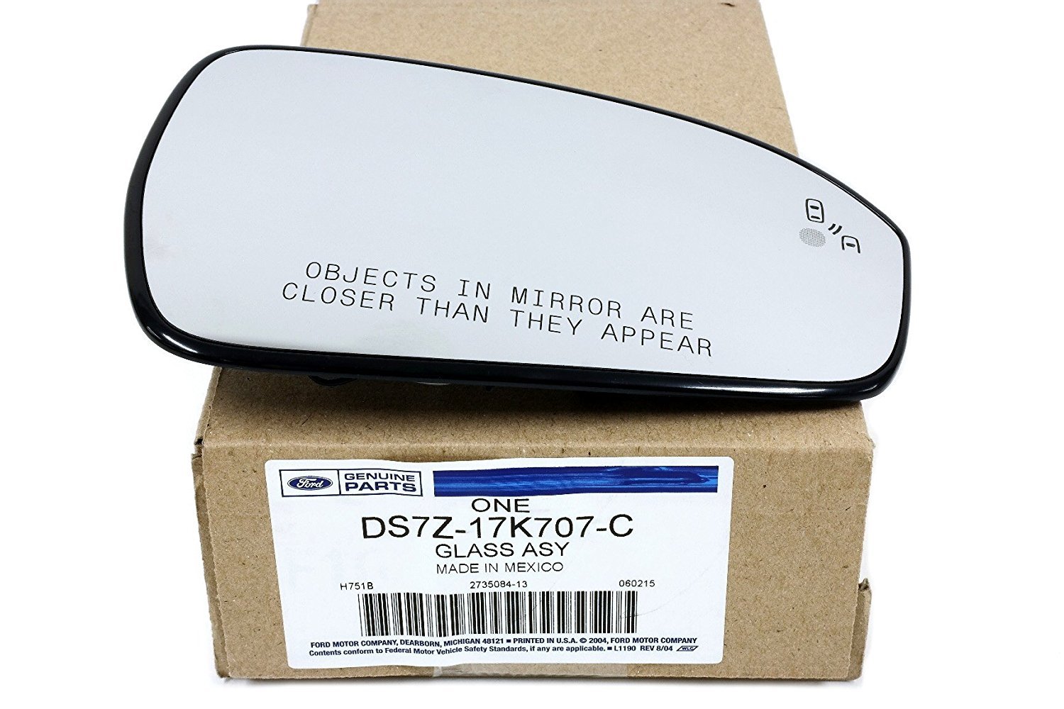 Cristal de espejo retrovisor exterior izquierdo DS7Z17K707C FORD
