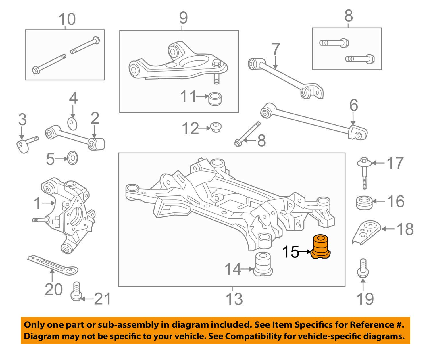 Comprar Buje de la viga trasera Honda Accord VIII CU a bajo precio