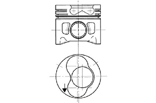 99743720 Kolbenschmidt Pistón completo para 1 cilindro, segunda reparación (+0,50 mm)