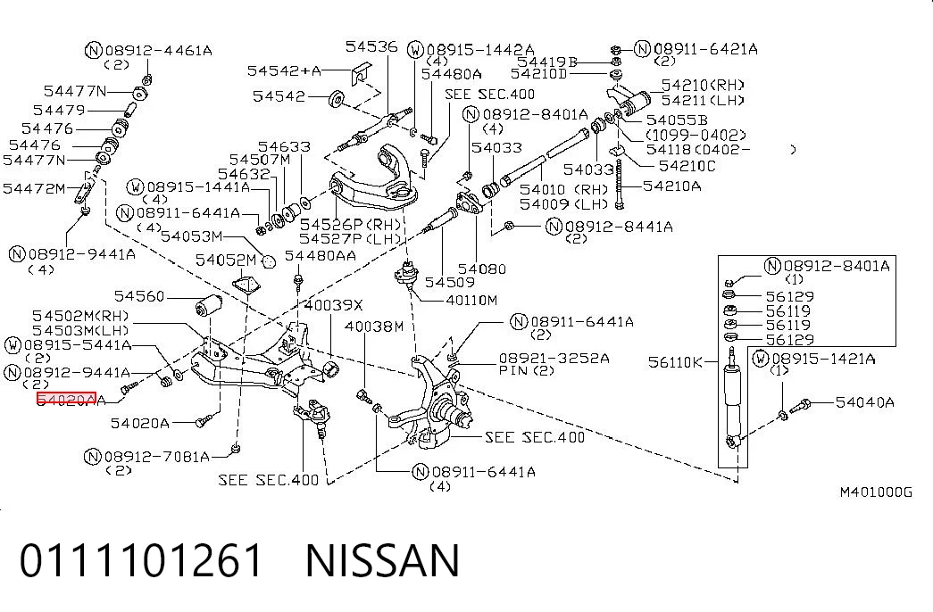 0111101261 Nissan/Infiniti