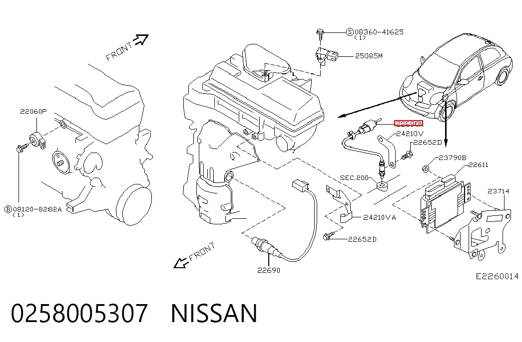 Sonda lambda post catalizador Bosch 258005307