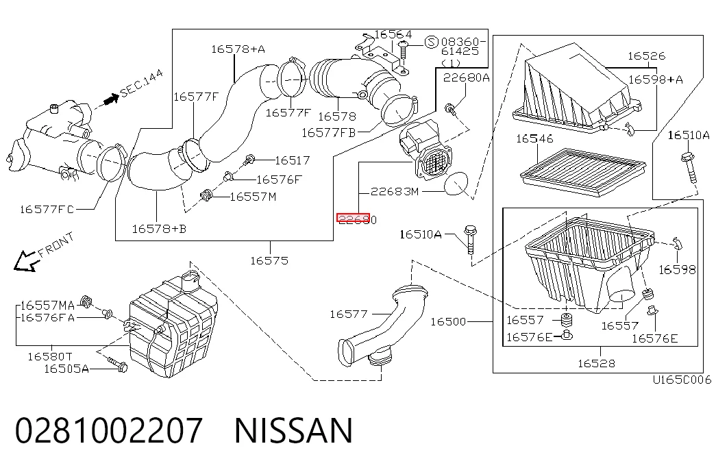 Comprar 226807F400 VAG Sensor de masa de aire