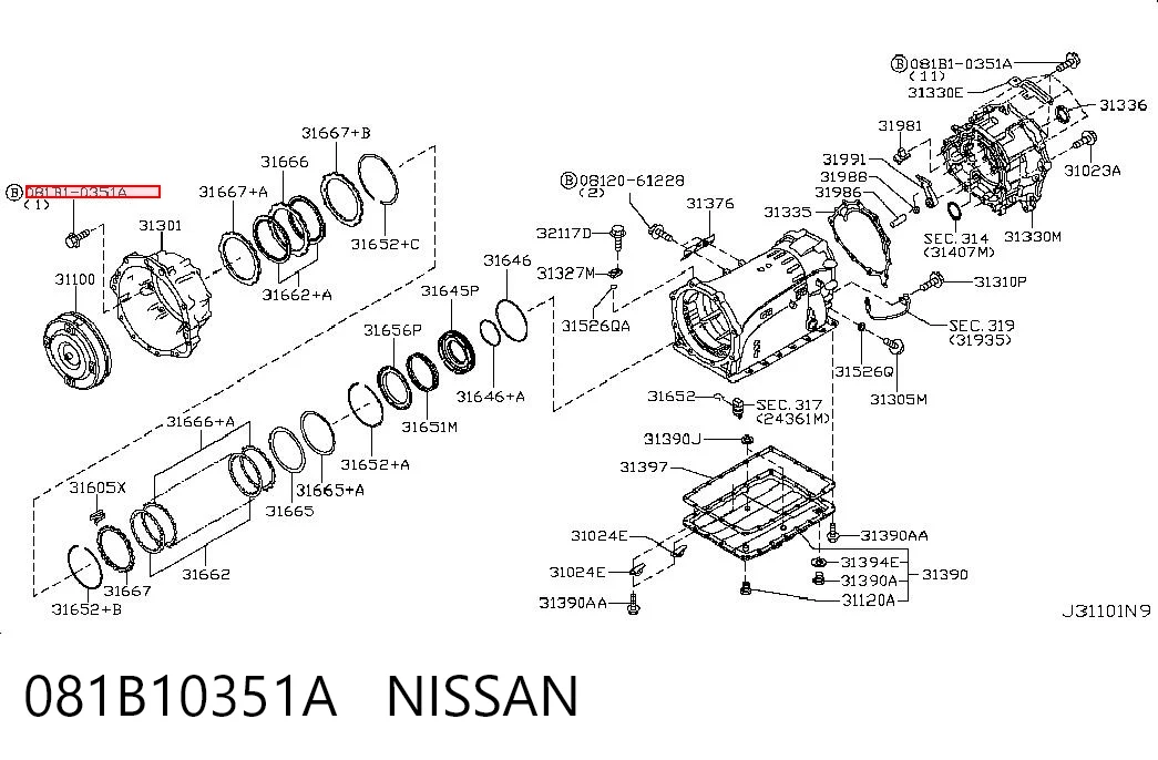 081B10351A Nissan/Infiniti