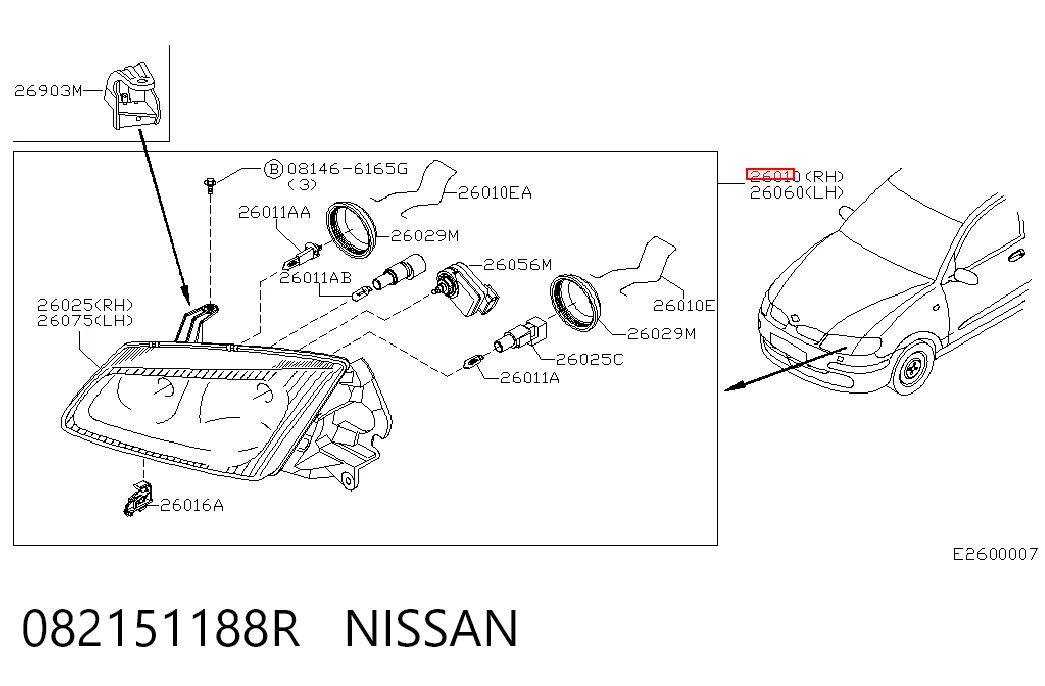 Faro derecho Nissan Almera II hatchback (N16) (2000 - 2006) precio, desde 73,01 EUR