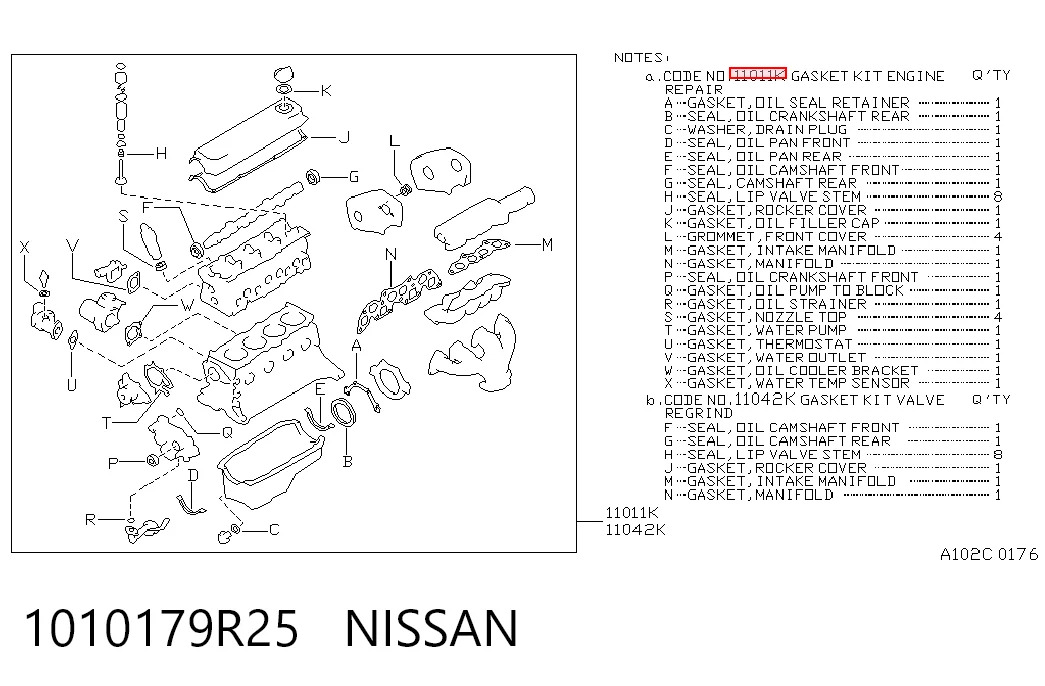 Kit completo de juntas Nissan Sunny III sedán (N14) (1990 - 1995) precio, desde 118,82 EUR