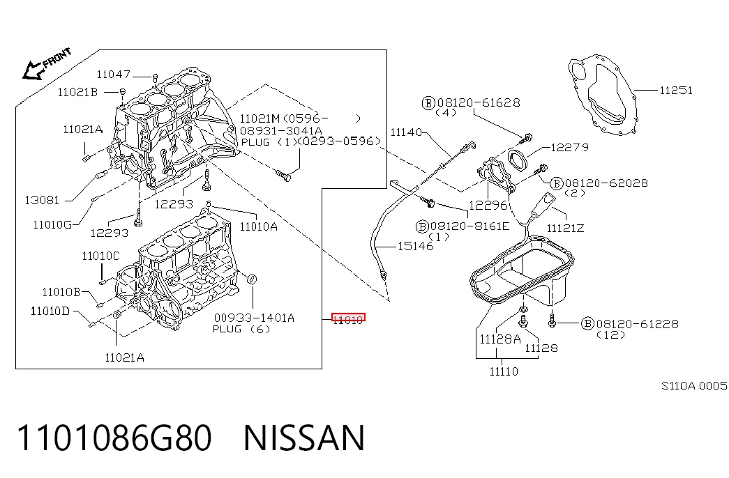 1101086G80 Nissan/Infiniti