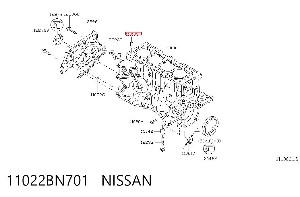 11022BN701 Nissan/Infiniti