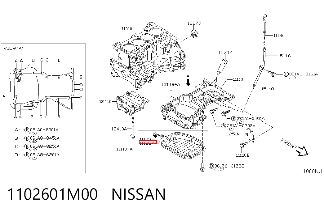  Junta del tapón del cárter de aceite Nissan Almera 2