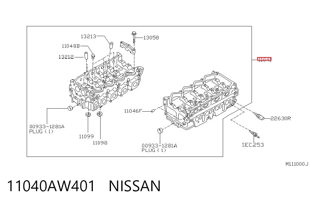 Cabeza del motor Nissan X-Trail  (2001-2007)