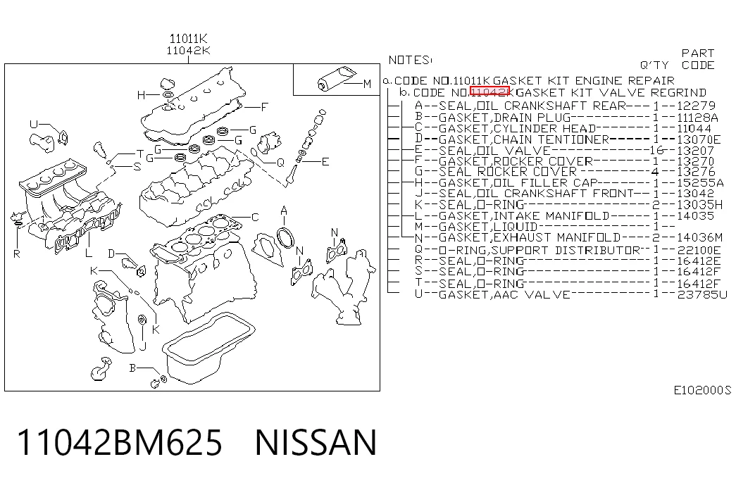 11042BM625 Nissan/Infiniti