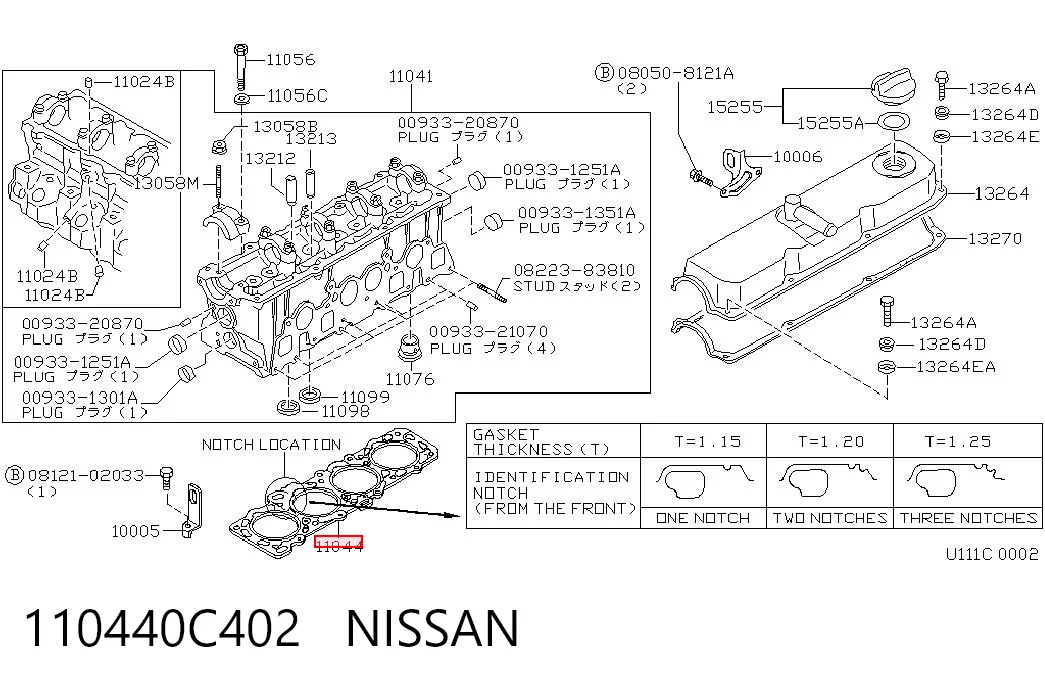 Junta de culata para Nissan Primera P10