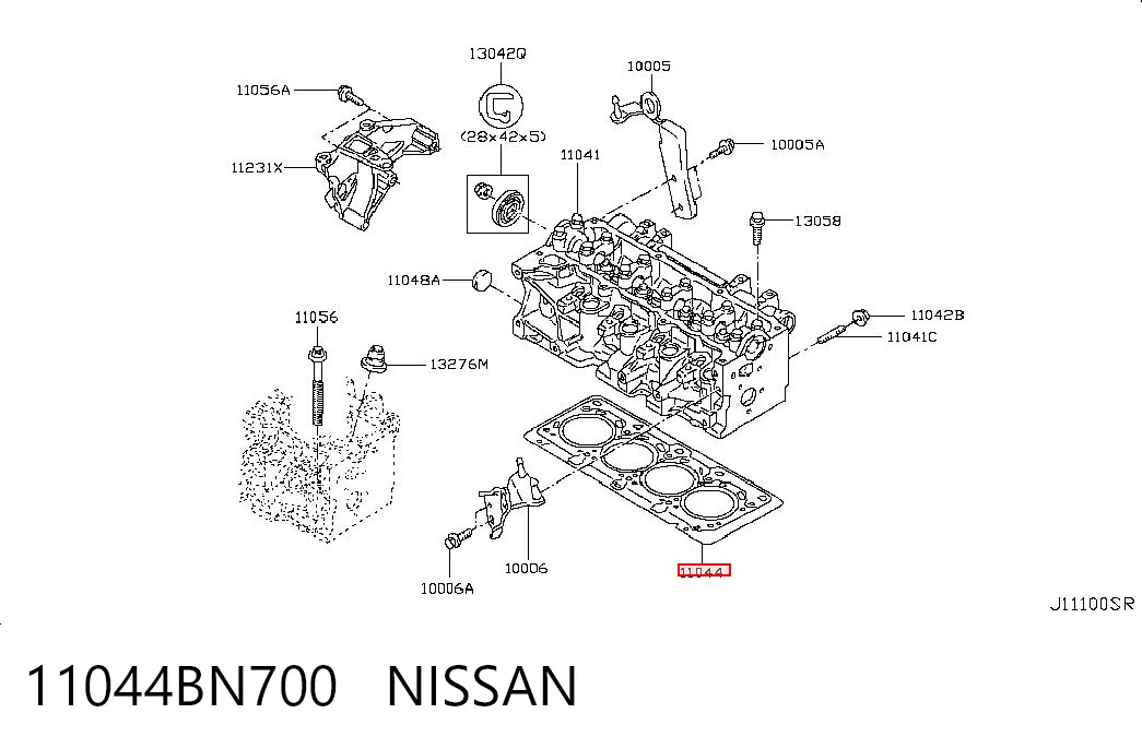 Empaquetadura de culata para Nissan Almera II N16