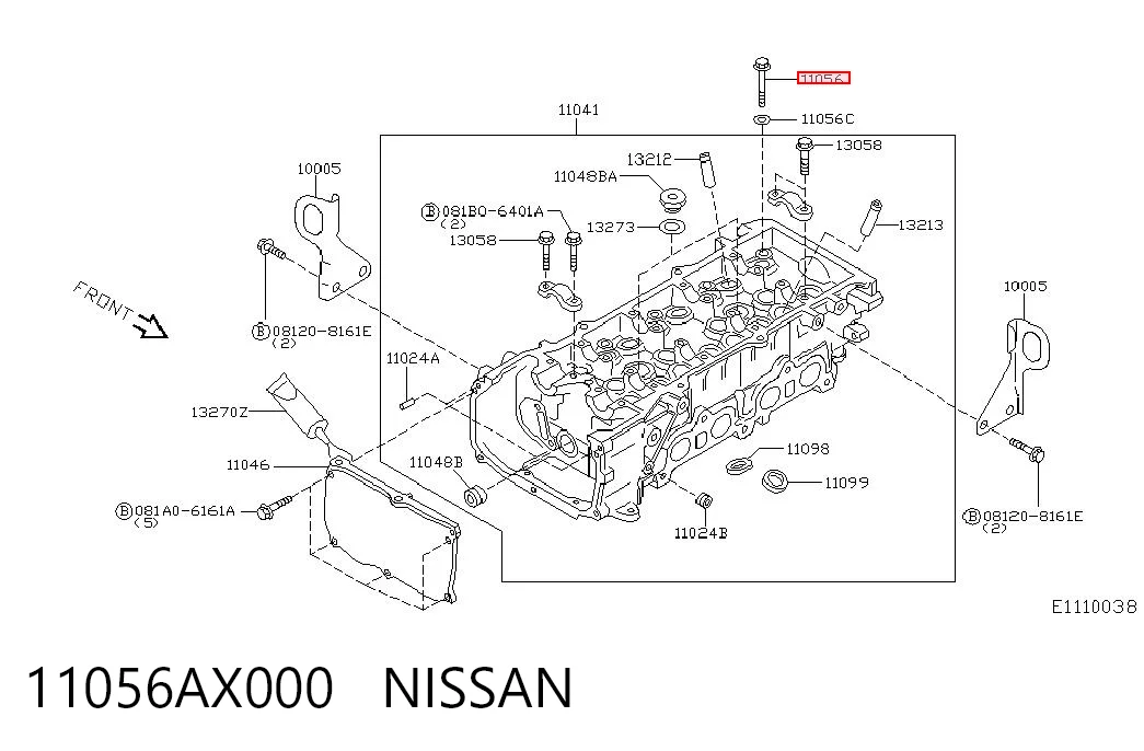 Tornillo culata para Nissan Micra K12