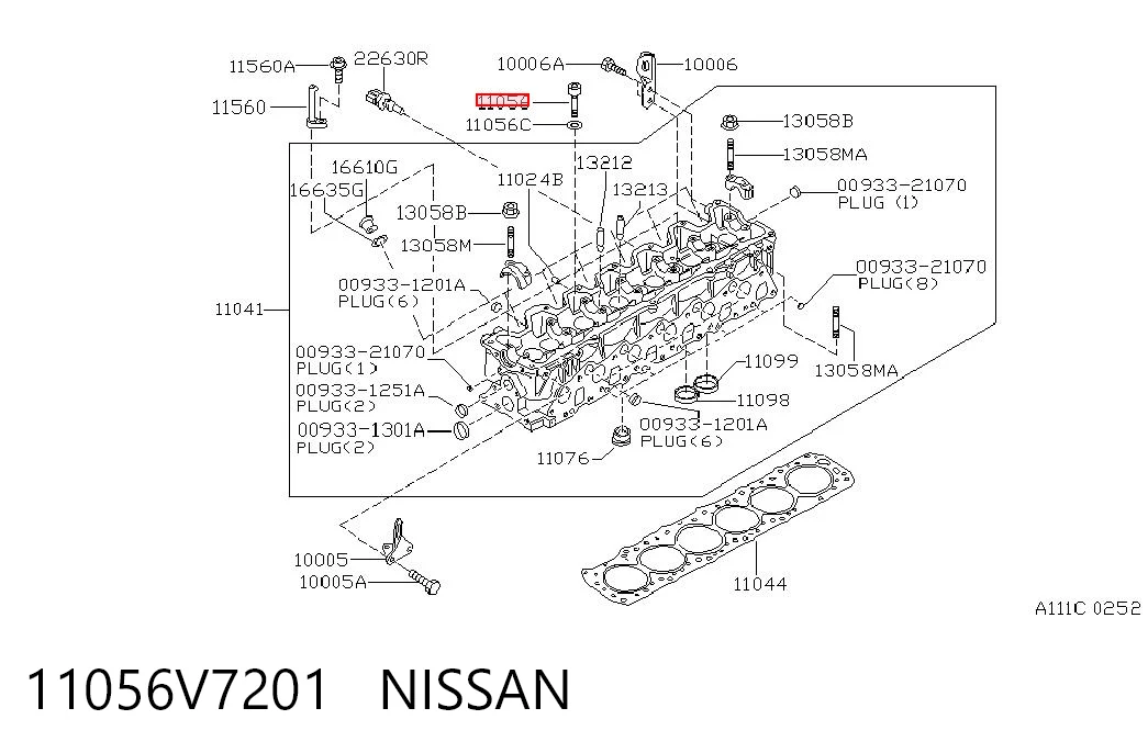 Pernos de culata para Nissan Patrol  Y60