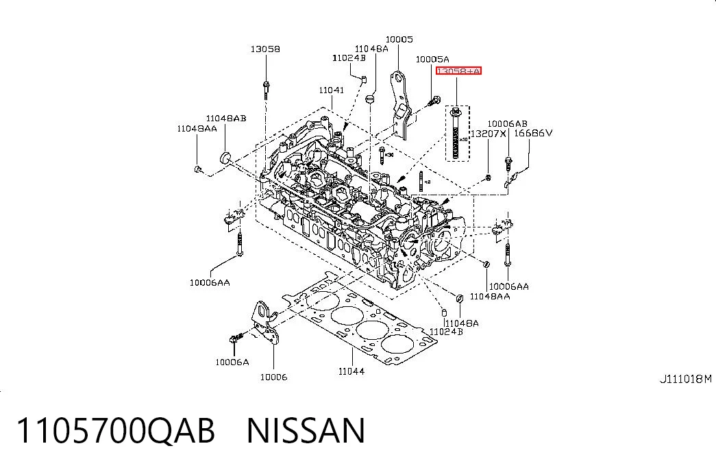Pernos de culata para Nissan X-Trail  T31