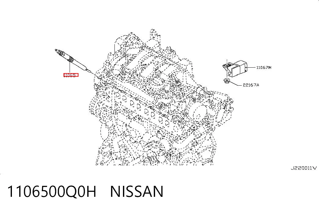 1106500Q0H Nissan/Infiniti Bujías de calentamiento