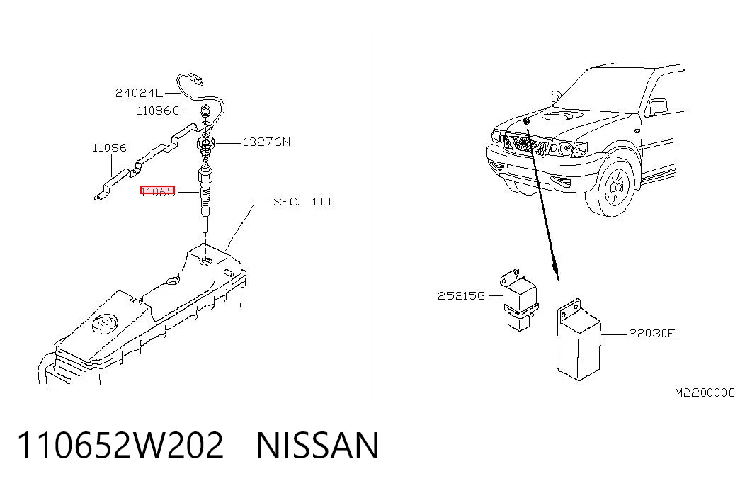 110652W202 Nissan/Infiniti Bujías de calentamiento