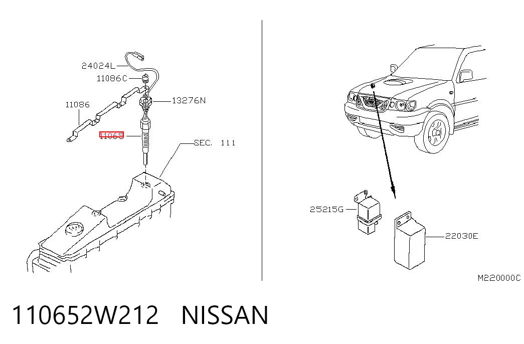 110652W212 Nissan/Infiniti Bujías de calentamiento