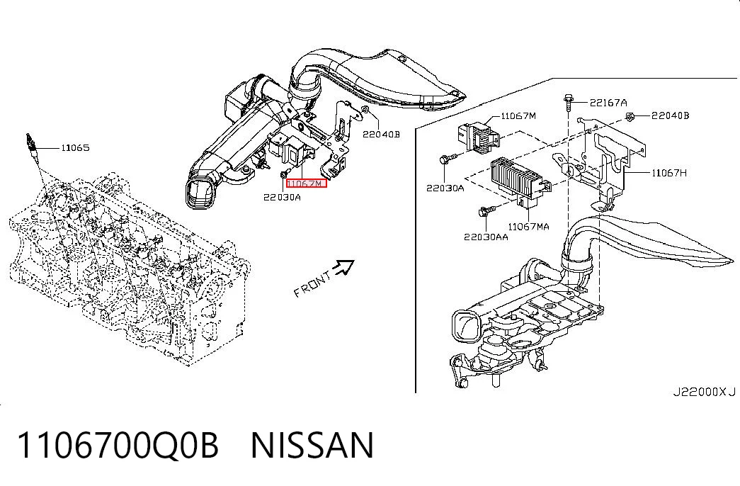 1106700Q0B Nissan/Infiniti Relé de bujías incandescentes