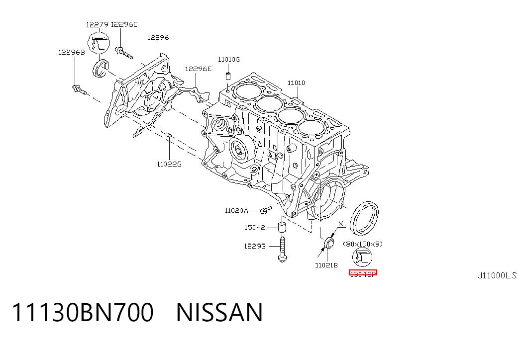 Anillo retén cigüeñal para Renault DUSTER II HM