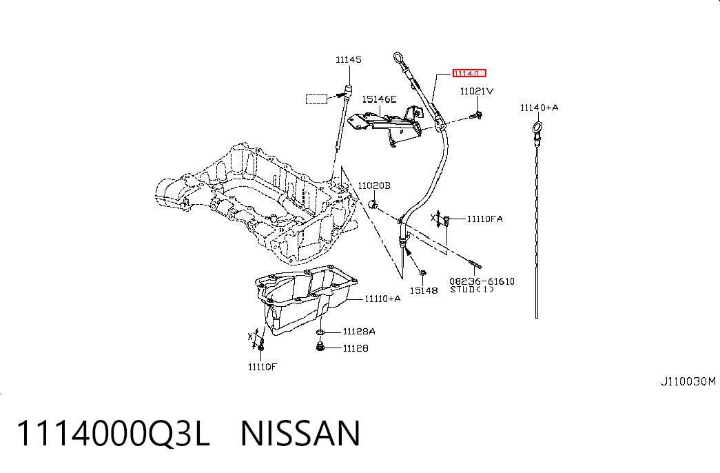 Comprar Varilla indicadora de nivel de aceite del motor Nissan Navara  D23, D23T a bajo precio