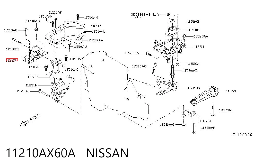 Comprar Soporte delantero del motor Nissan Micra  K12 a bajo precio