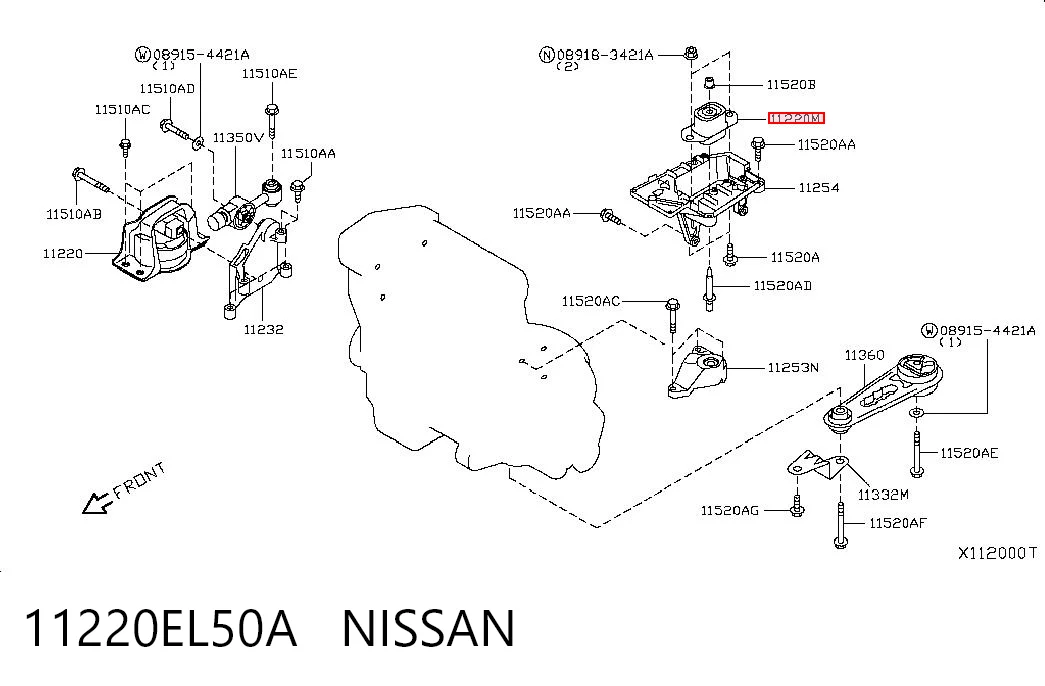 Comprar Soporte trasero del motor Nissan Tiida  C11X a bajo precio
