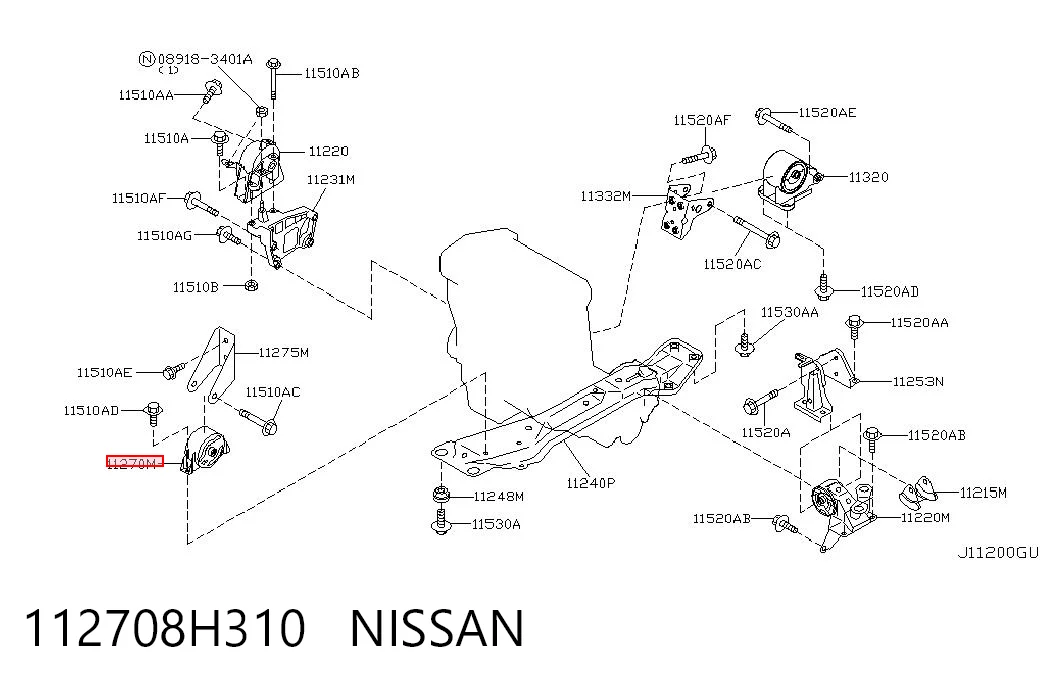 Taco de motor delantero Nissan X-Trail  SUV comprar en España