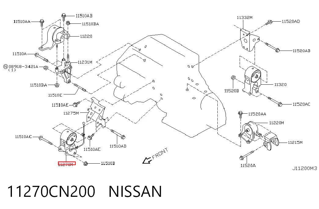 Comprar Soporte de motor delantero Nissan Murano  Z50
