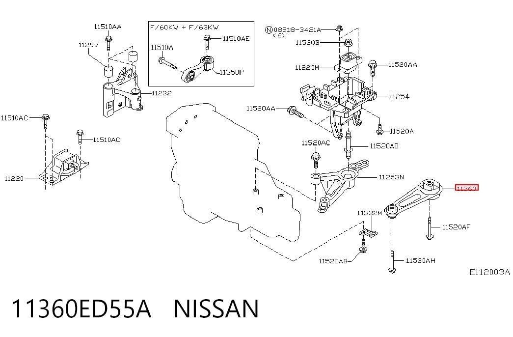 11360ED55A Nissan/Infiniti