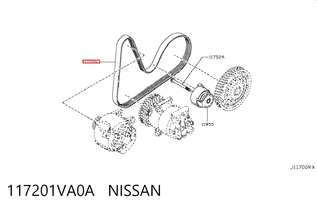 117201VA0A Nissan/Infiniti Correa poly v