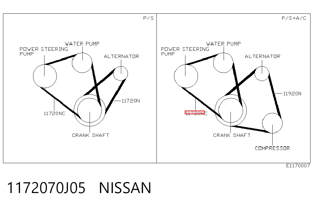 1172070J05 Nissan/Infiniti