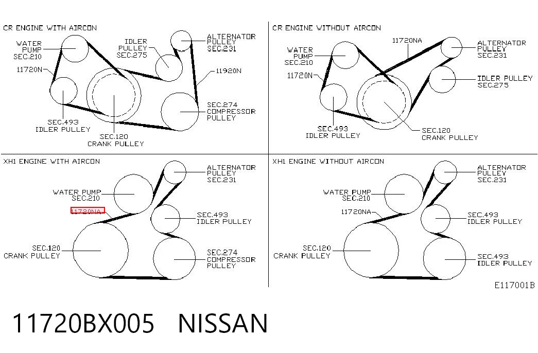 11720BX005 Nissan/Infiniti