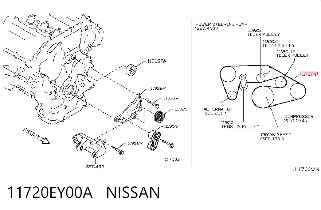 11720EY00A Nissan/Infiniti