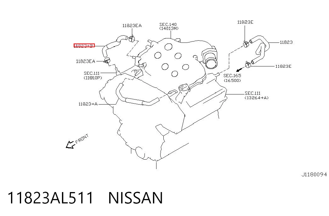 11823AL511 Nissan/Infiniti Decantador de aceite