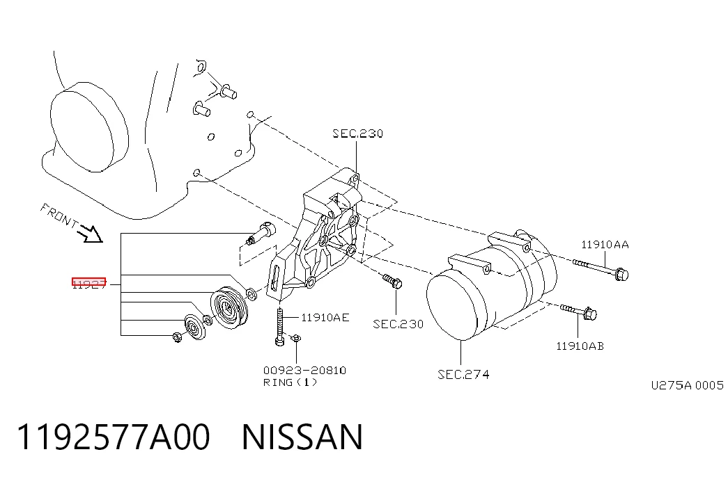 Comprar Rodillo tensor de la correa de transmisión Nissan Primera  P10 a bajo precio