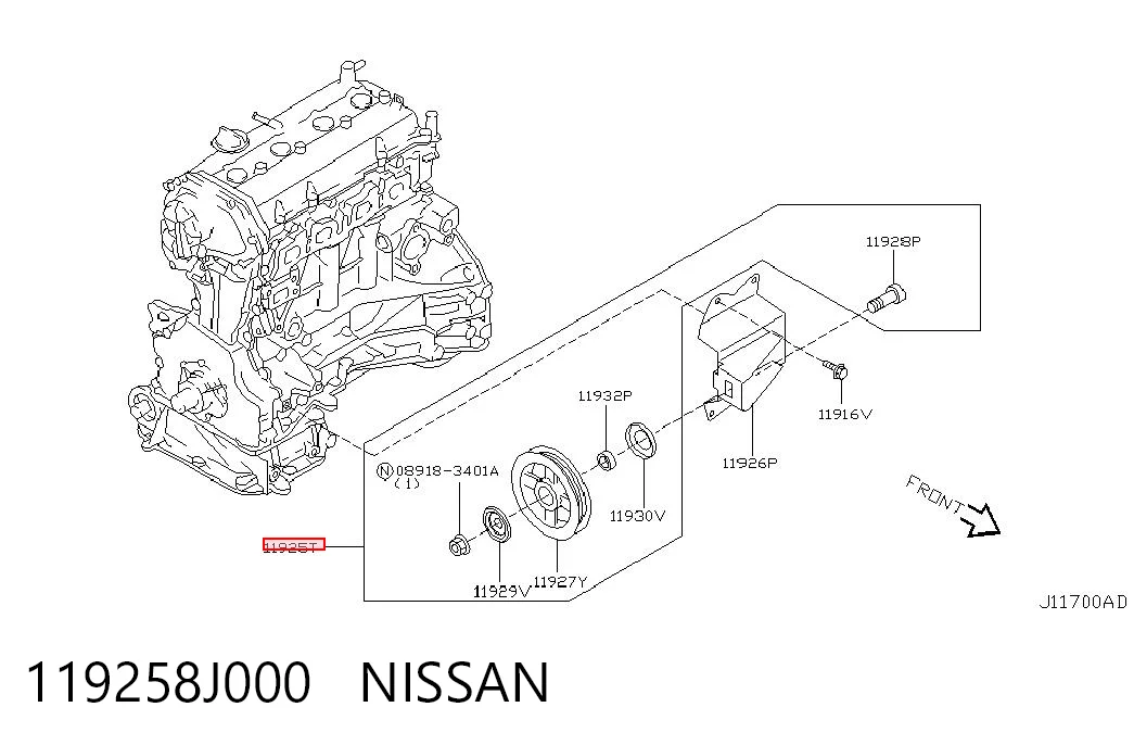 Comprar Polea tensora auxiliar de la correa poly V Nissan Altima a bajo precio