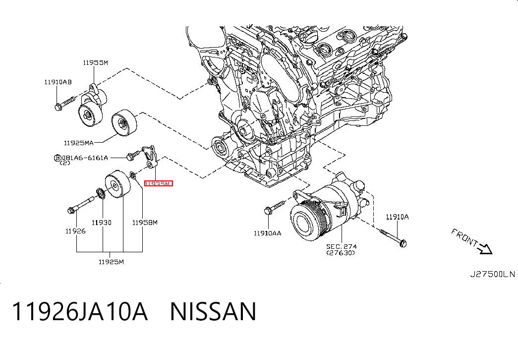 11926JA10A Nissan/Infiniti