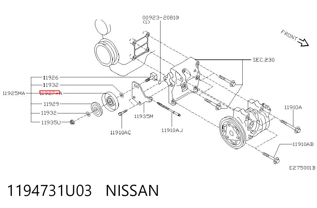 Comprar Rodillo tensor de la correa de transmisión Nissan Primera  P11 a bajo precio